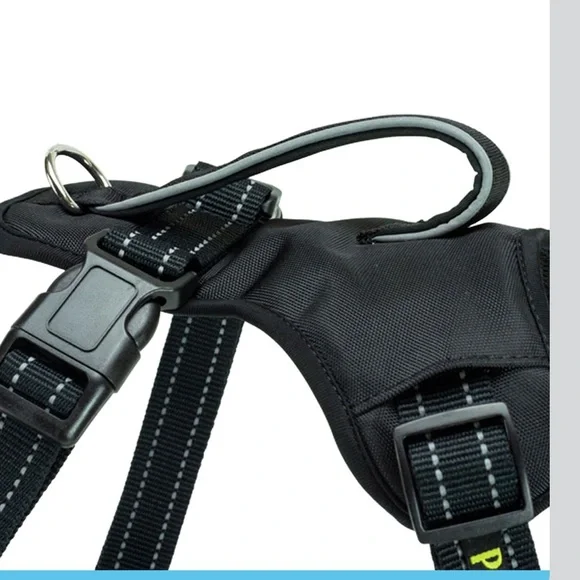 Pemeir Pet Black Nylon No Pull Comfort Harness Size Small - Picture 3 of 5